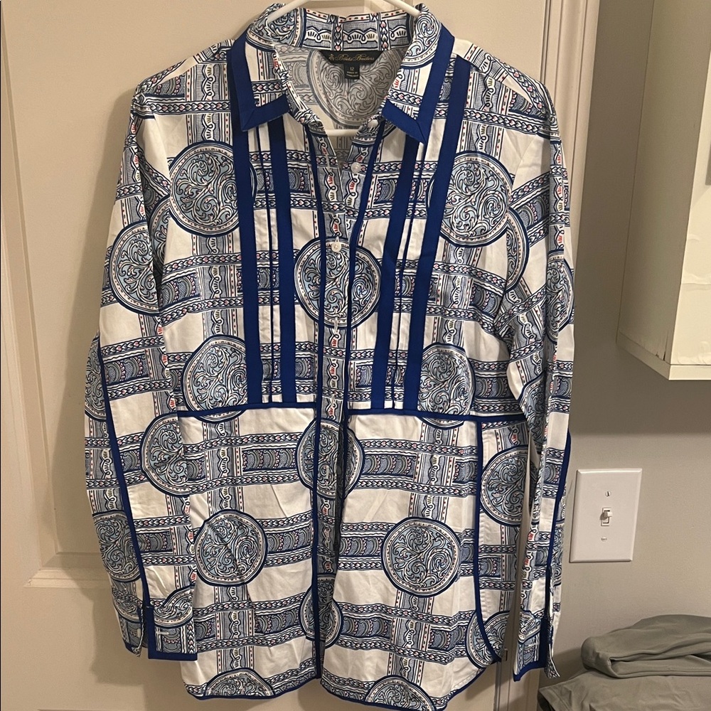Brooks Brothers Blue and White Button Down Shirt